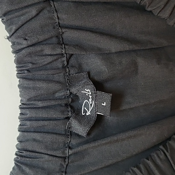 Rails Anastasia Tiered Elegant Black Maxi Dress Large - Picture 7 of 16